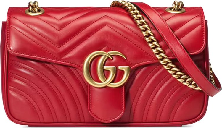 

Сумка Gucci GG Marmont Small Matelassé Shoulder Bag Red, красный