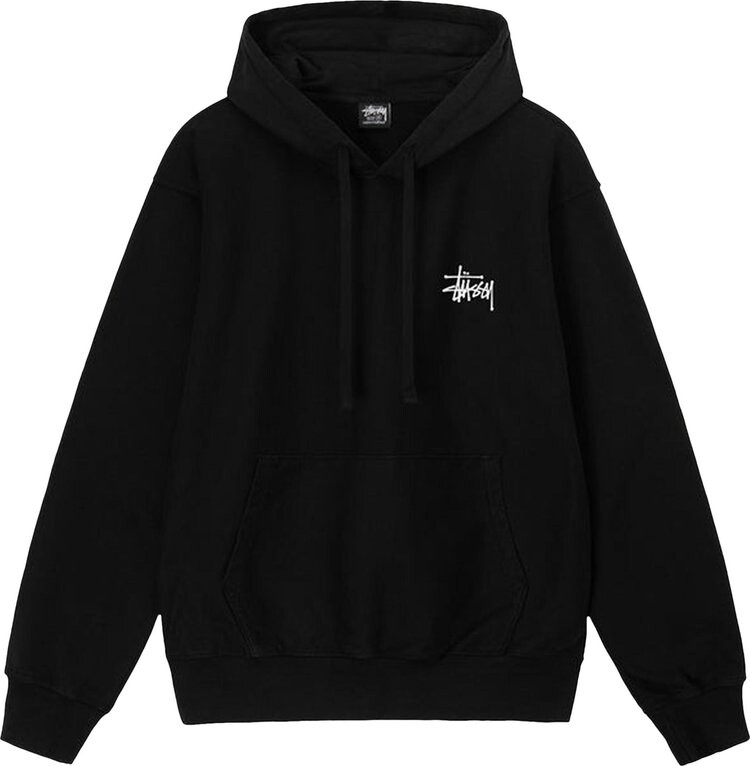 

Худи Stussy Basic Pigment Dyed Hoodie 'Black', черный