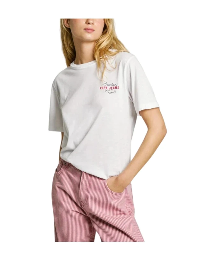 

Повседневная футболка с графическим принтом Pepe Jeans, белый