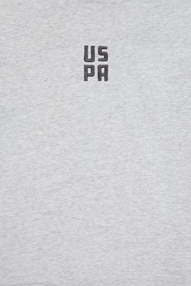 Детское худи для мальчиков с капюшоном U.S. Polo Assn., Gray Melange — фото 4
