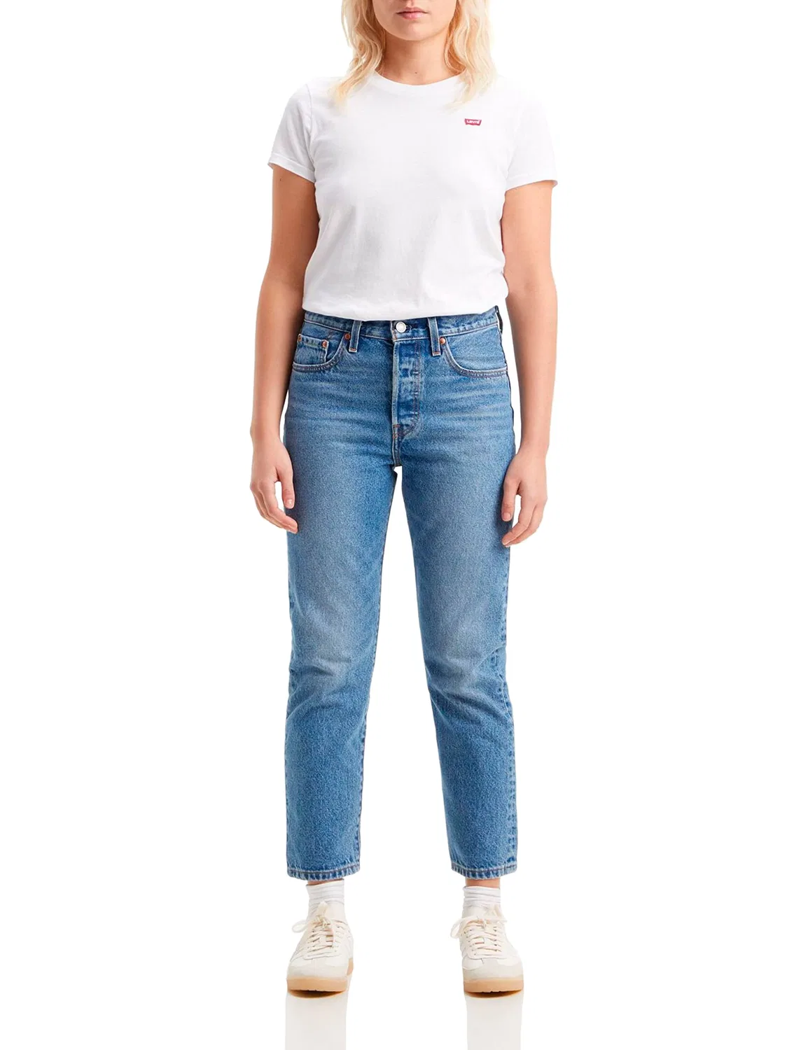 Женские джинсы кроп с моделью 501 Levi's, Indigo Blue