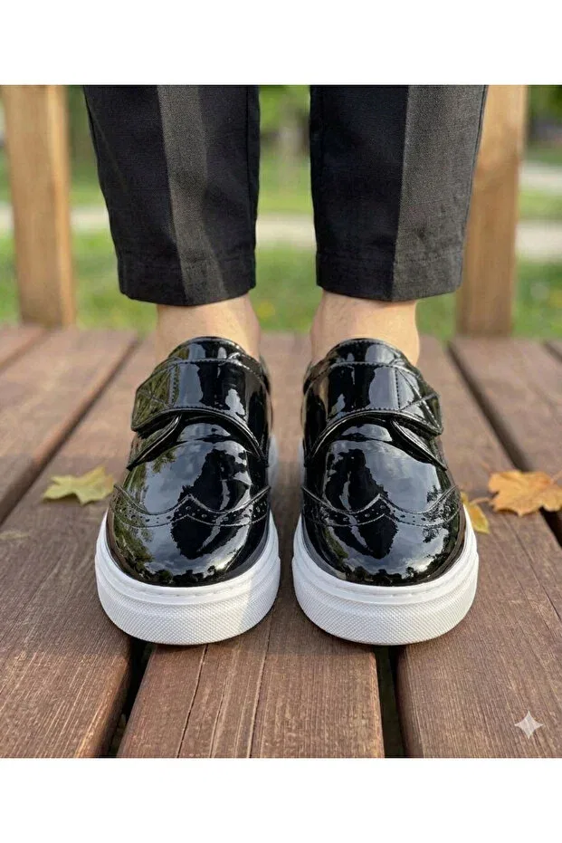 Детские туфли для мальчиков классические с ортопедической стелькой Patik Bebe, Black Rugan — фото 2
