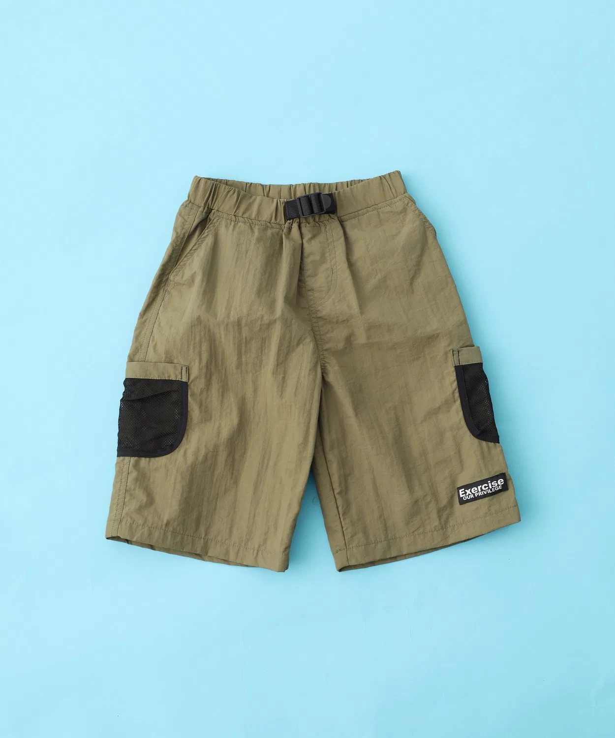 Детские шорты с боковыми сетчатыми карманами, модель Side Mesh Pocket FUNALIVE, Beige — фото 3