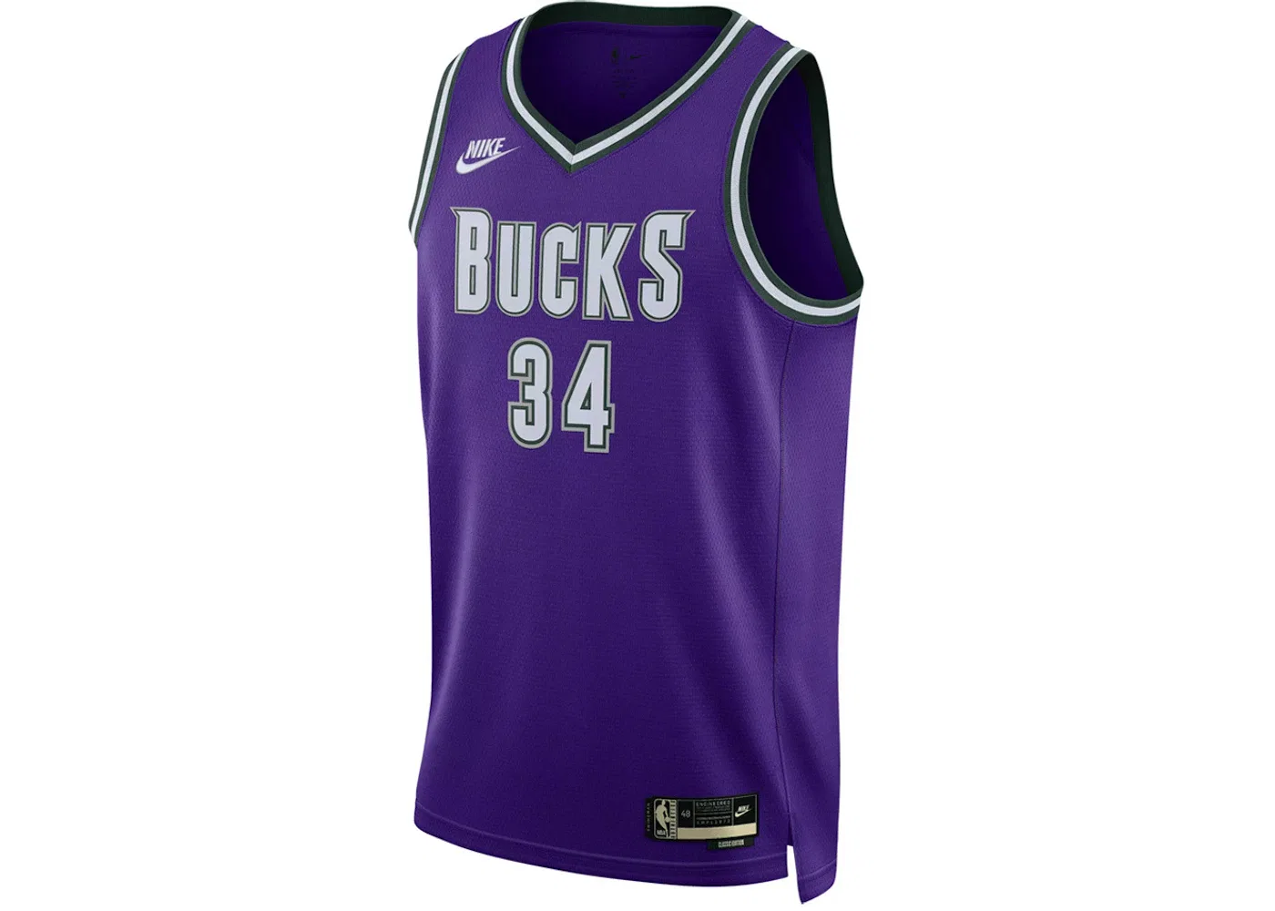 Мужская джерси с принтом Nike Antetokounmpo Milwaukee Bucks NBA Dri-Fit, Purple