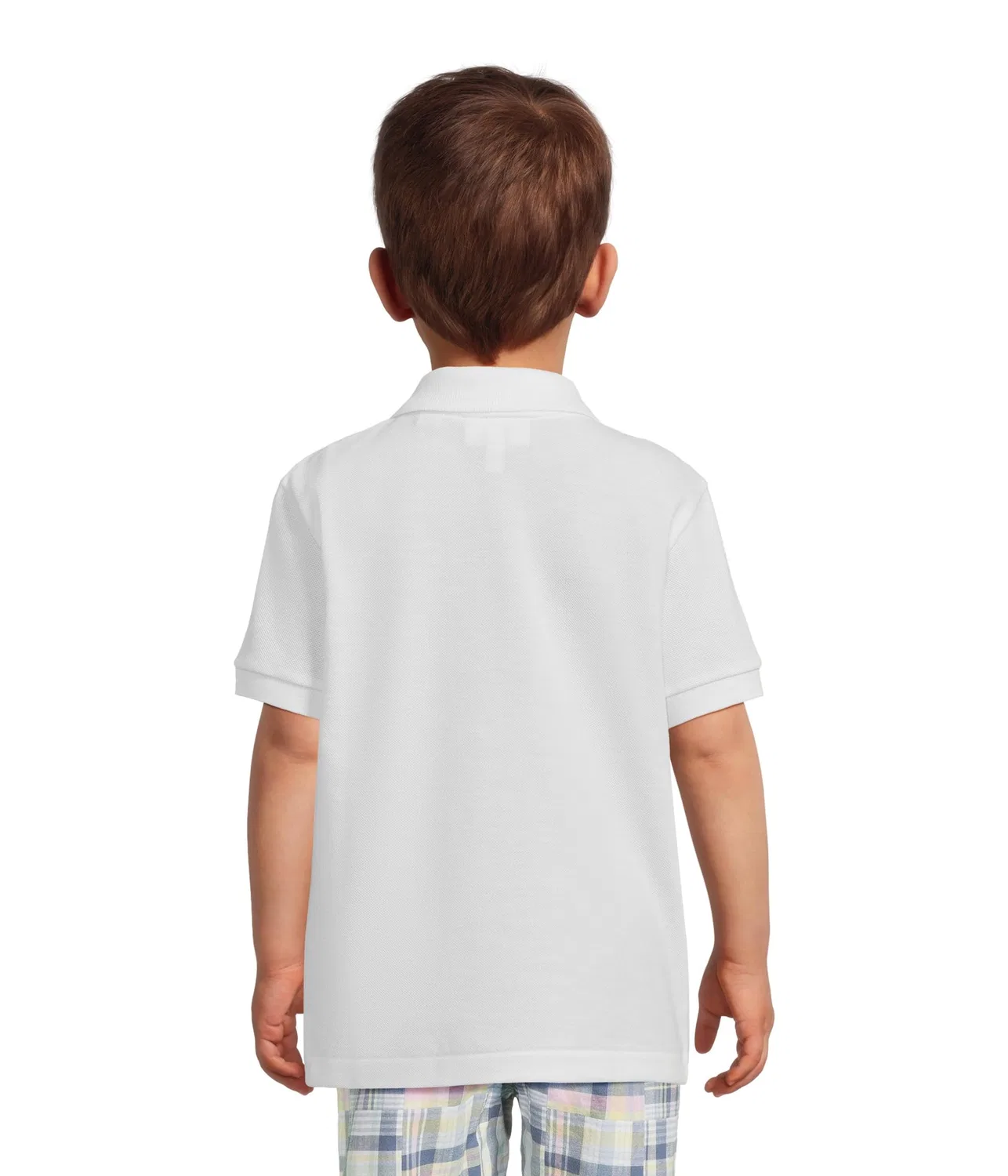 Монохромная рубашка поло из пике Lacoste Kids, Blanc — фото 2