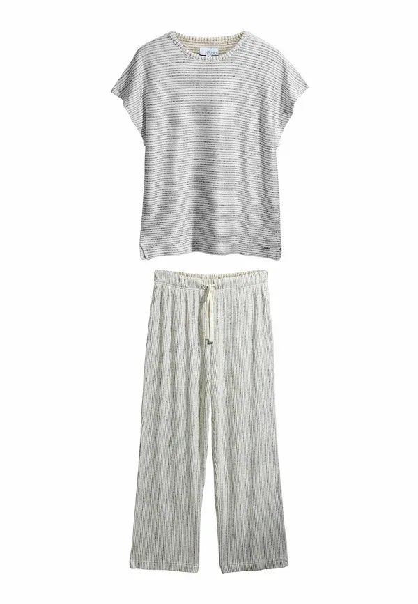Комплект пижамы из полосатого трикотажа Tall fit Short sleeve loungewear set Next, Monochrome stripe