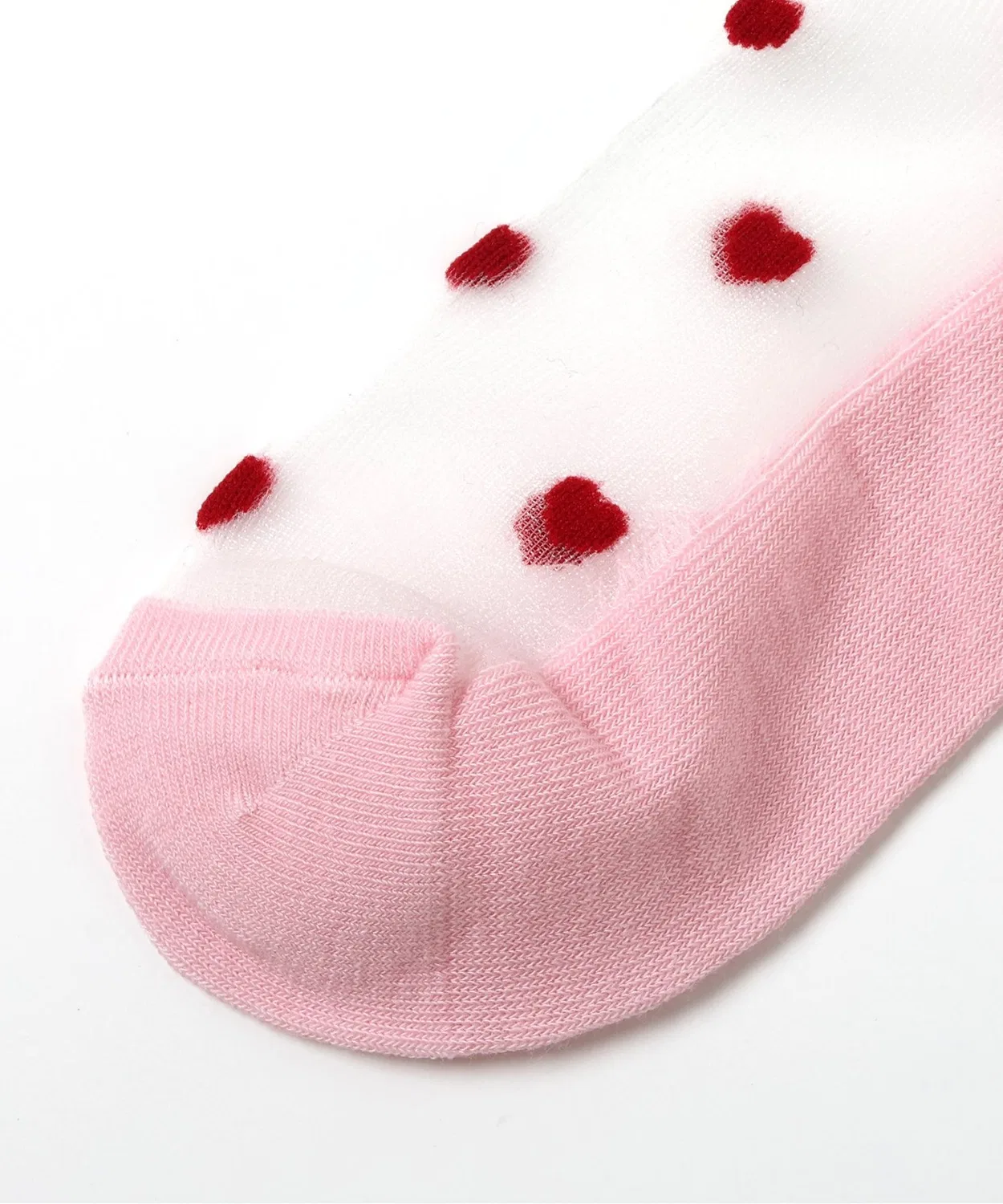 Детские носки с прозрачным принтом Heart Sheer Crew Socks apres les cours, Black — фото 4