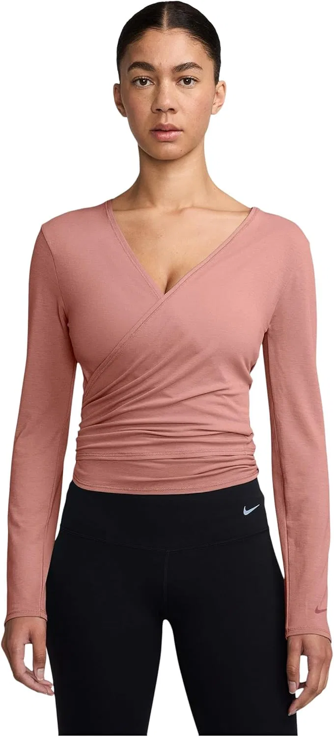 Женский свободный топ Dri-FIT Nike, Rust Pink/Canyon Rust