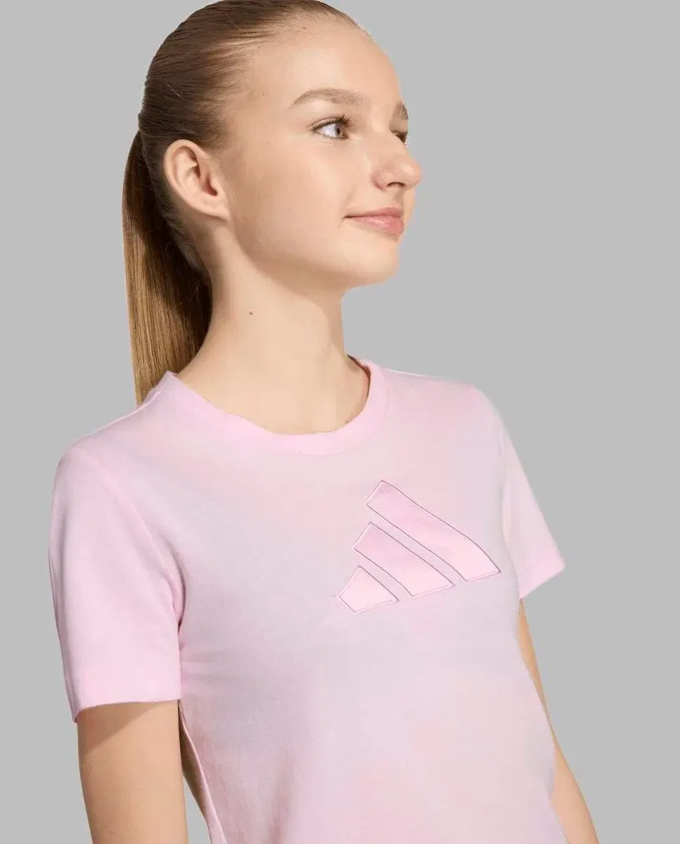 Детская футболка для девочек сатиновая Seasonals Satin adidas, Rosa — фото 4