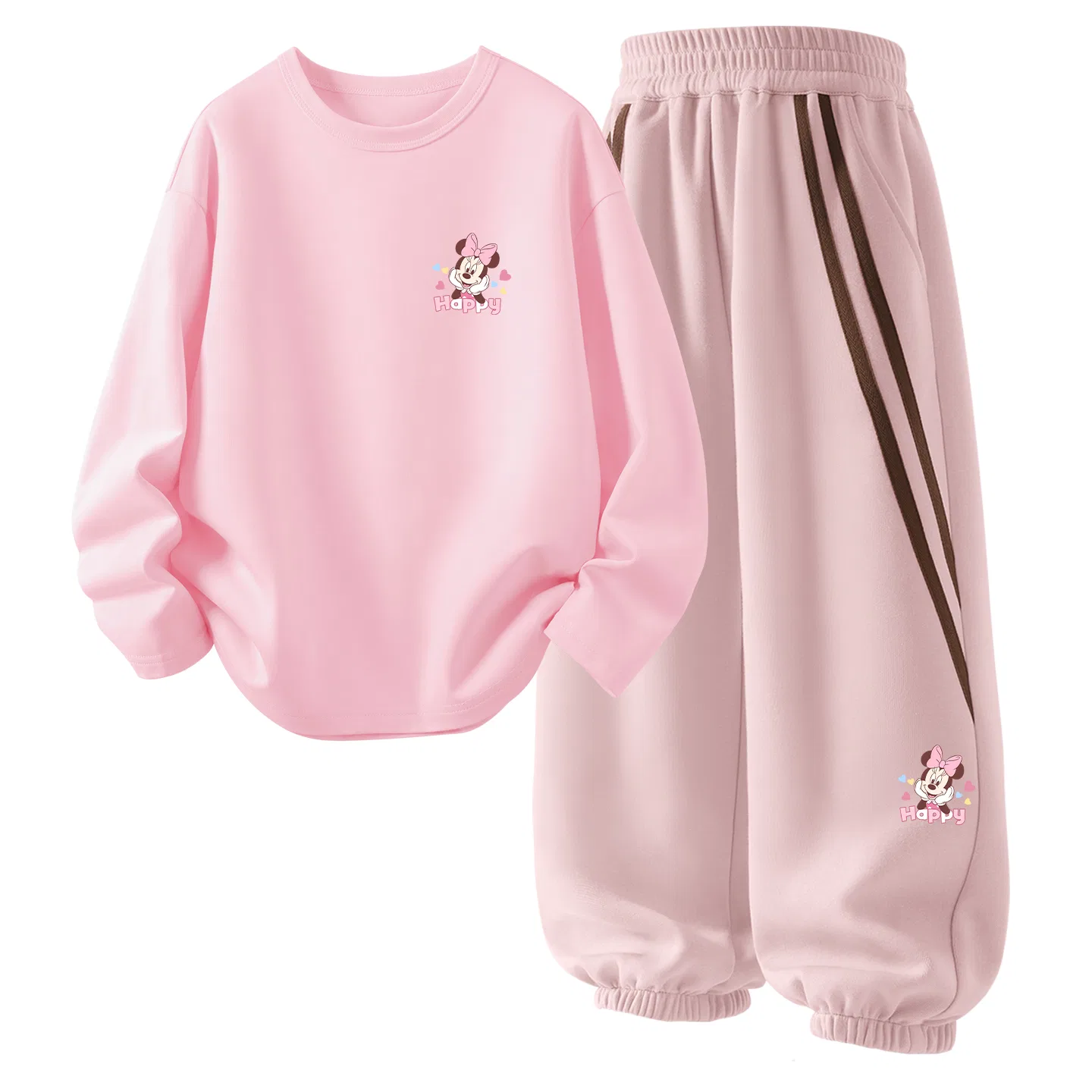 Детский комплект спортивной одежды с длинным рукавом Disney, Light Pink/Lotus Pink