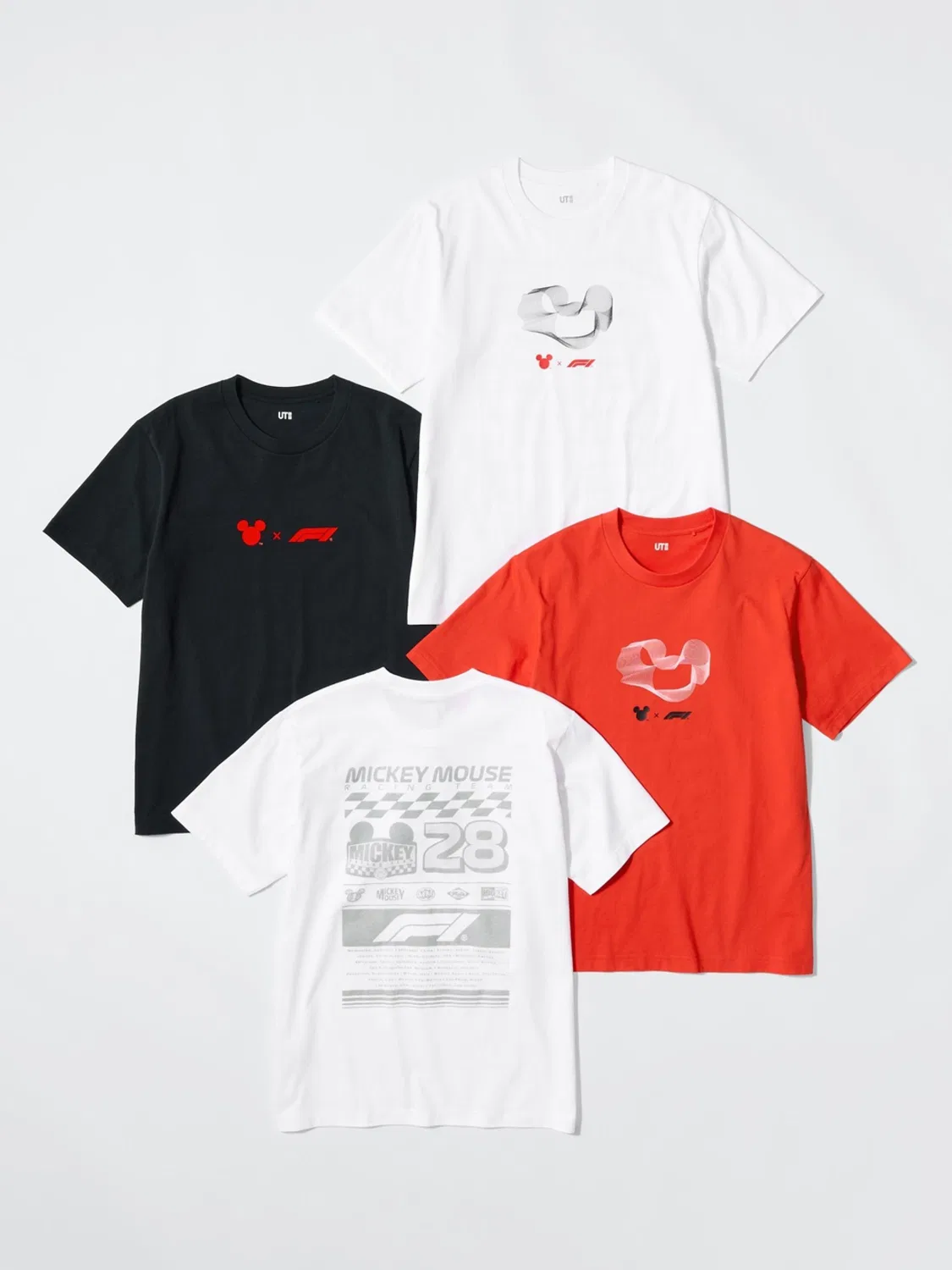 Футболка с принтом Disney x F1 Uniqlo, коралловый — фото 2
