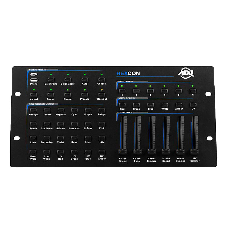 

Американский DJ Hexcon 36-канальный DMX DJ контроллер освещения American DJ American DJ Hexcon 36-channel DMX DJ Lighting Controller