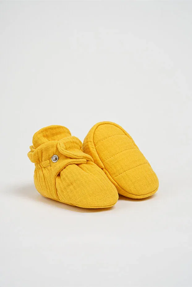 Детские пинетки из органического хлопка Babyzilla, Hardal — фото 3