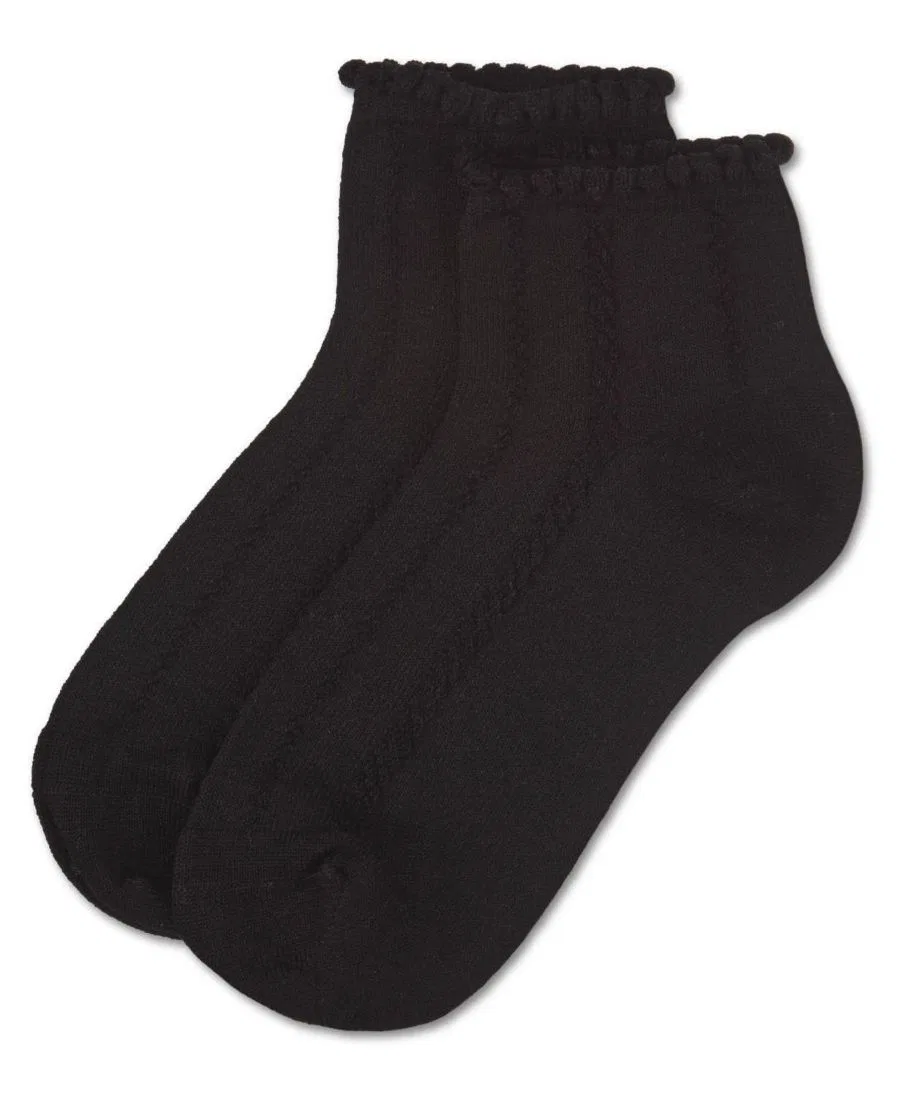 Детские носки-следки с узором Rope Stitch MeMoi, Black — фото 3