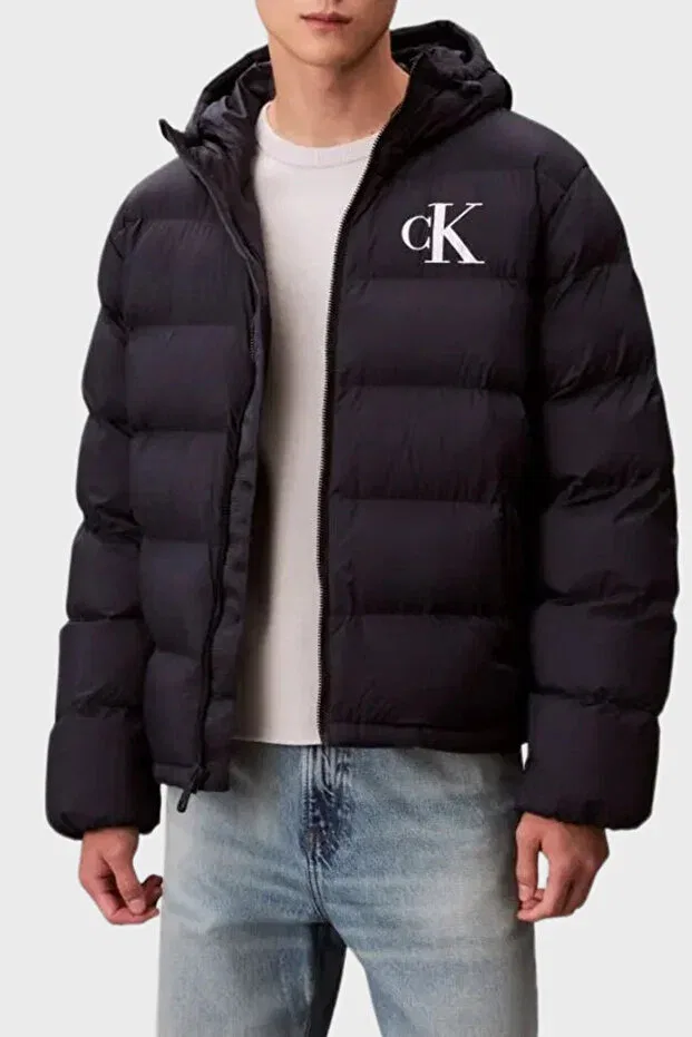 Мужская куртка-пуховик с капюшоном Calvin Klein, Navy Blue