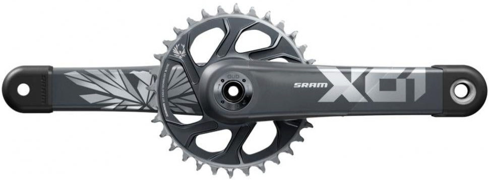 

Шатуны SRAM X01 Eagle DUB, 170мм, 32Т, 49мм, лунно-серый