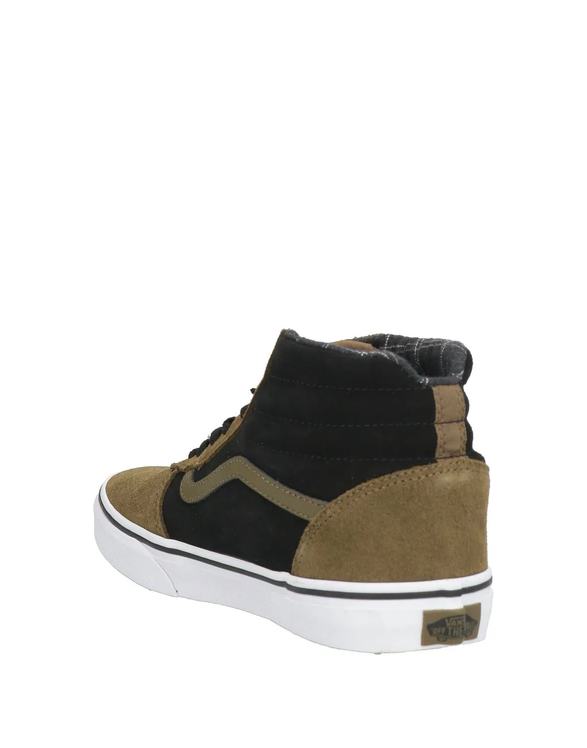 Детские высокие кеды из замши Vans, темно-зеленый — фото 3