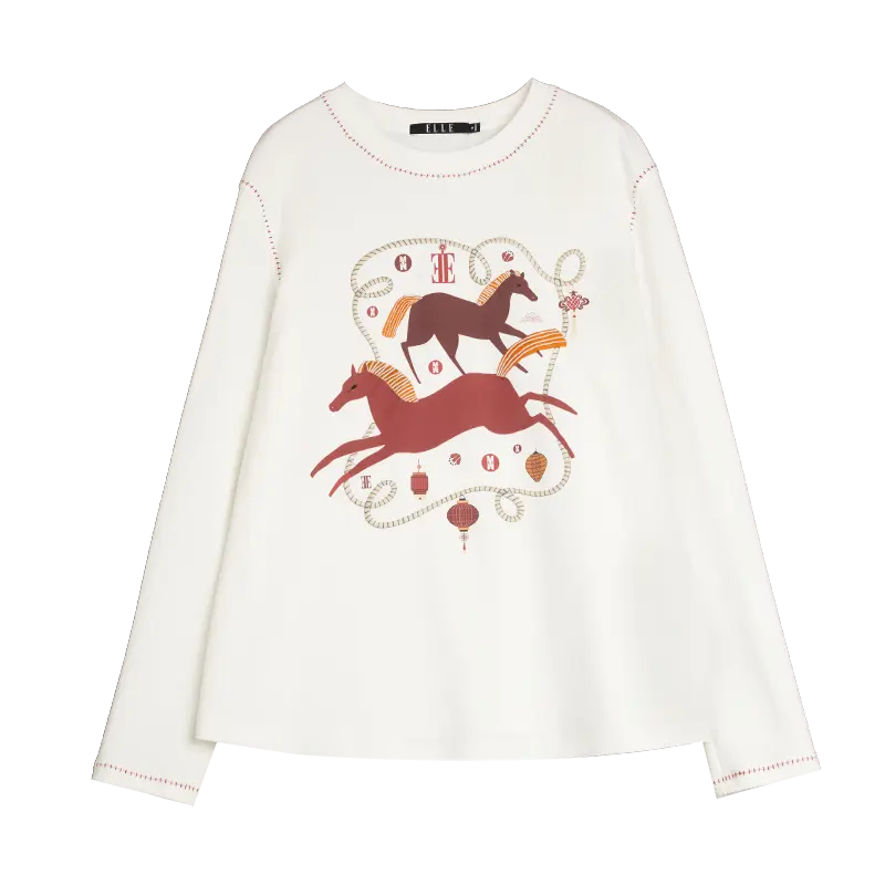 

ELLE Футболка Women's White Crew Neck Moderate Straight Fit, Белый, ELLE Футболка Women's White Crew Neck Moderate Straight Fit