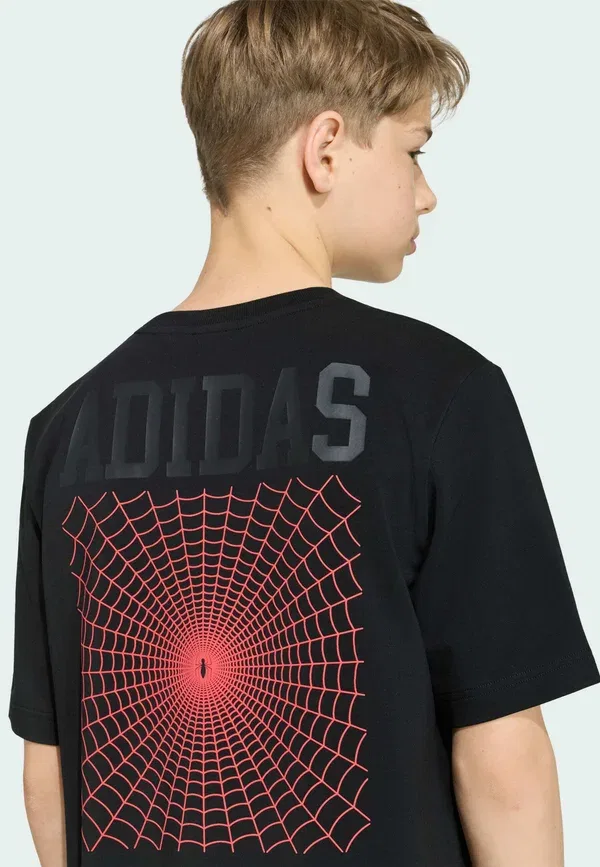 Футболка Adidas Marvel Spider-man с принтом, унисекс Adidas Sportswear, белый/черный — фото 3