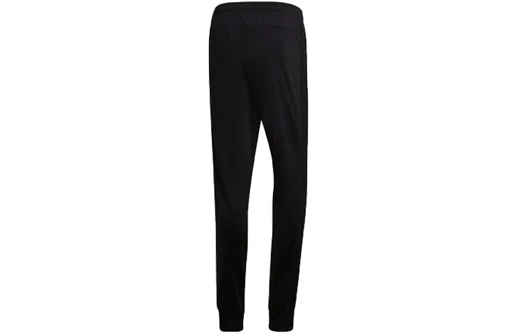 Мужские трикотажные спортивные штаны с манжетами Black Adidas, Черный — фото 3