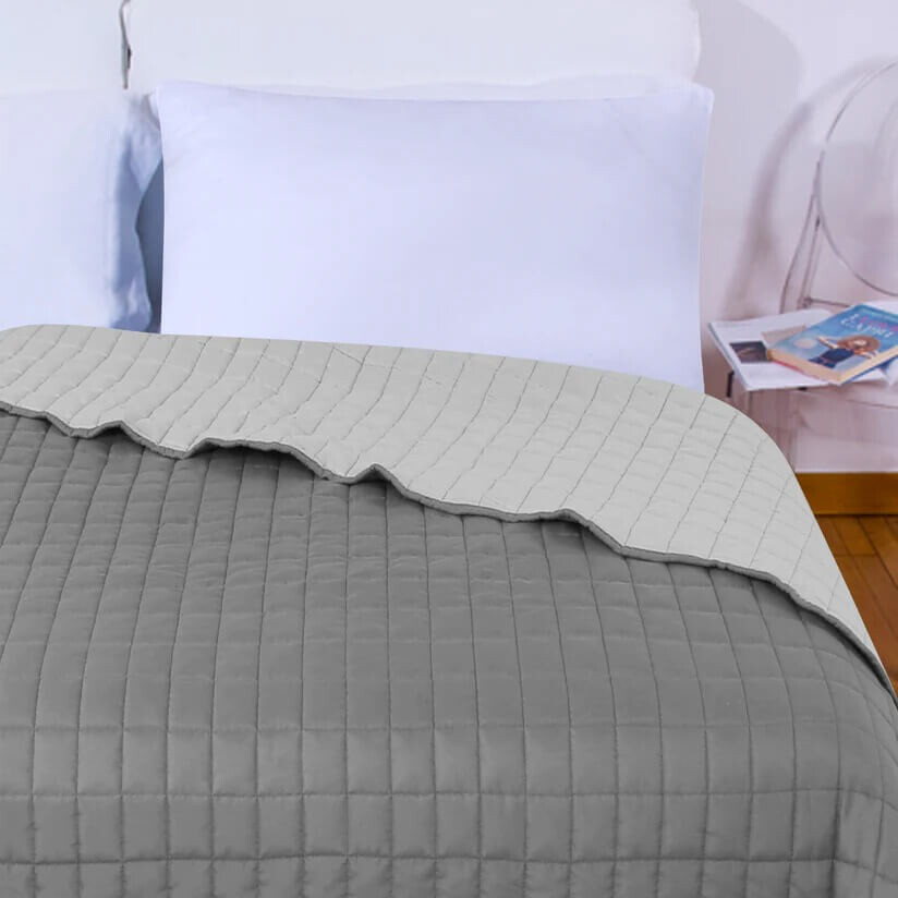 

Покрывало стеганое Re Sole Pearl, серый