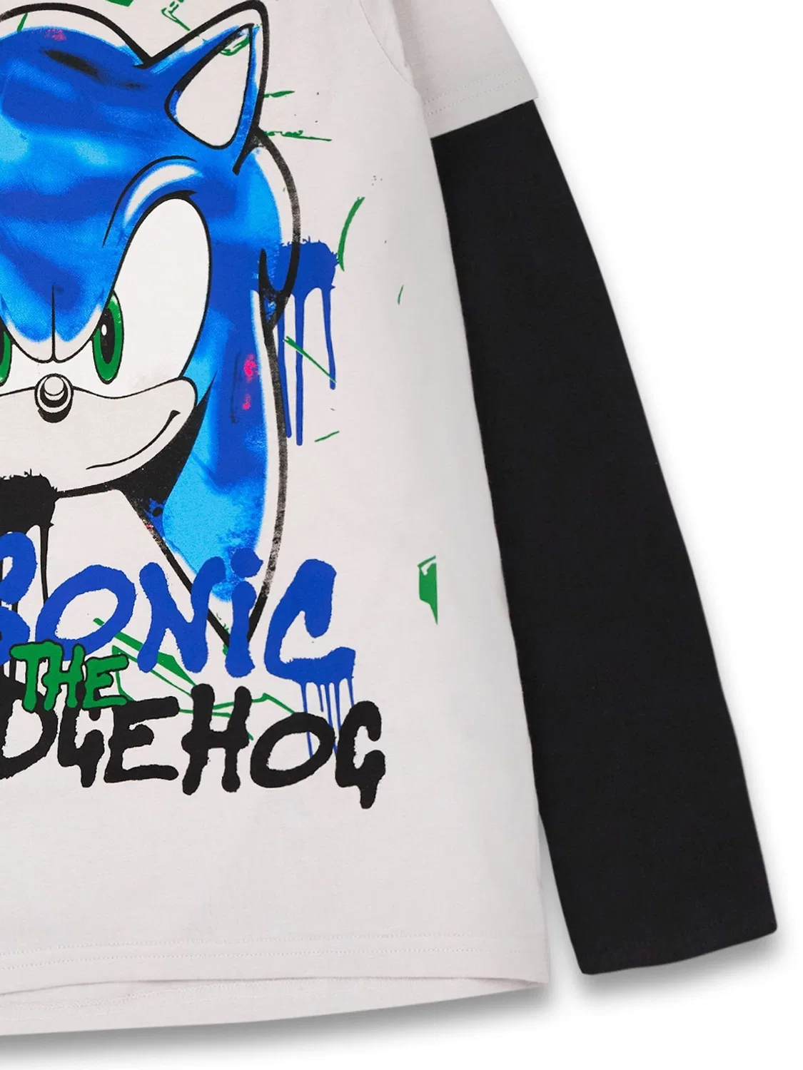 Футболка с длинным рукавом Vanilla Underground Sonic The Hedgehog, серый — фото 4