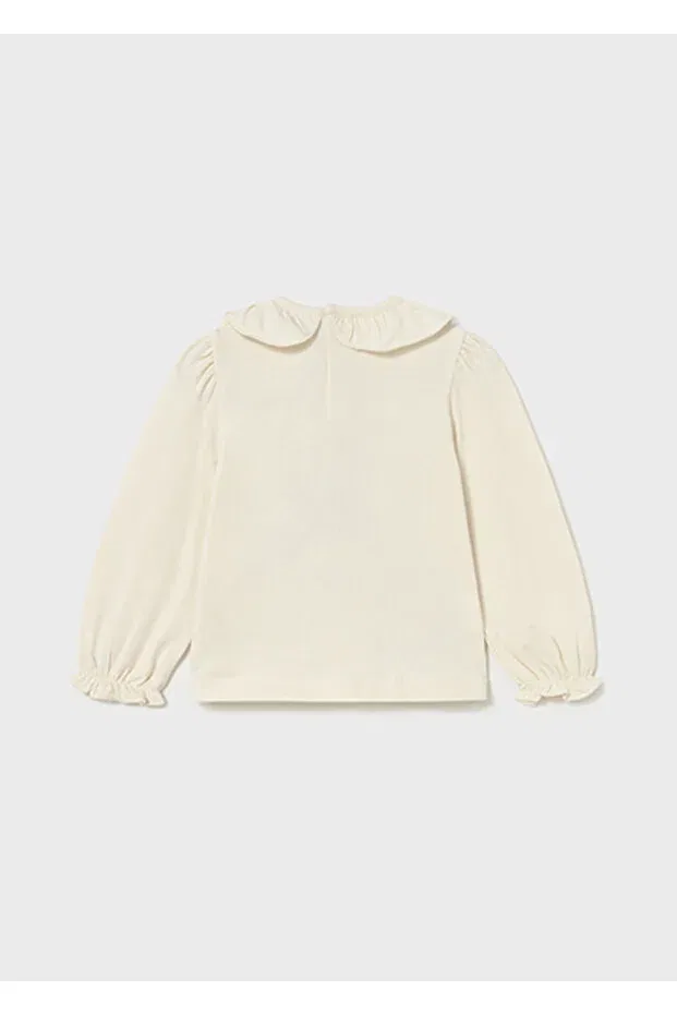 Детская футболка для девочек с длинным рукавом Mayoral, Nude Color — фото 2