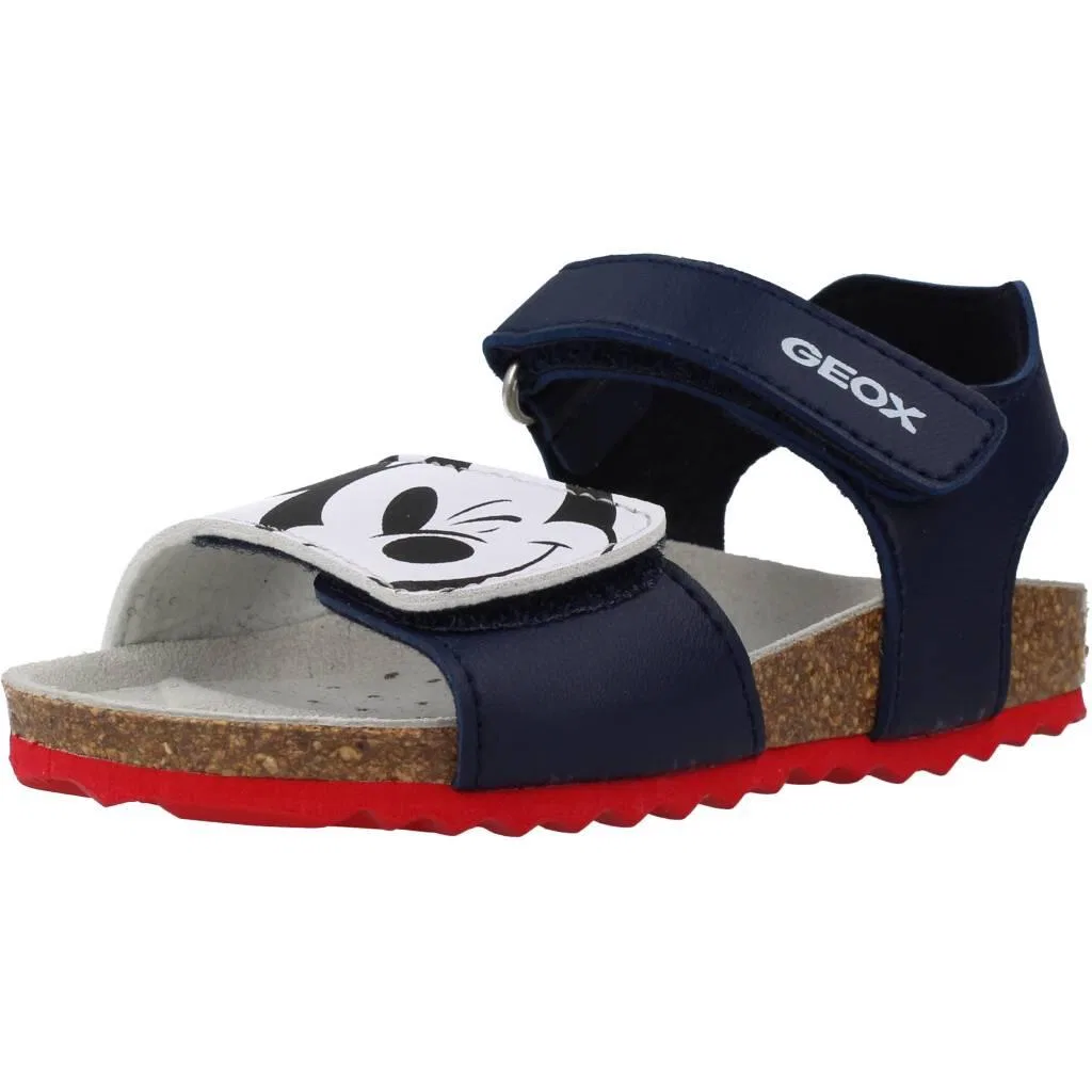 Мальчиковые сандалии без застежки B Sandal Chalki Boy Geox, Weiß Navyblau