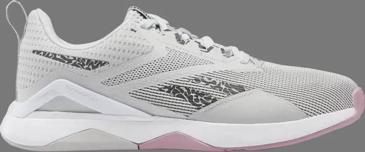 

Кроссовки wmns nanoflex tr 2.0 'pure grey infused lilac' Reebok, серый