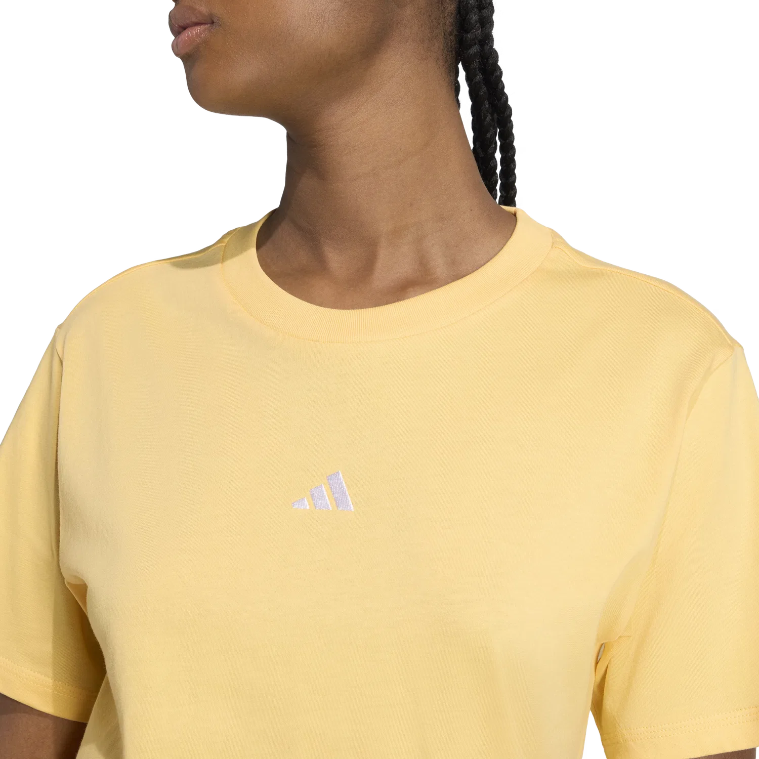 Женская футболка стандартного кроя Adidas, желтый — фото 4