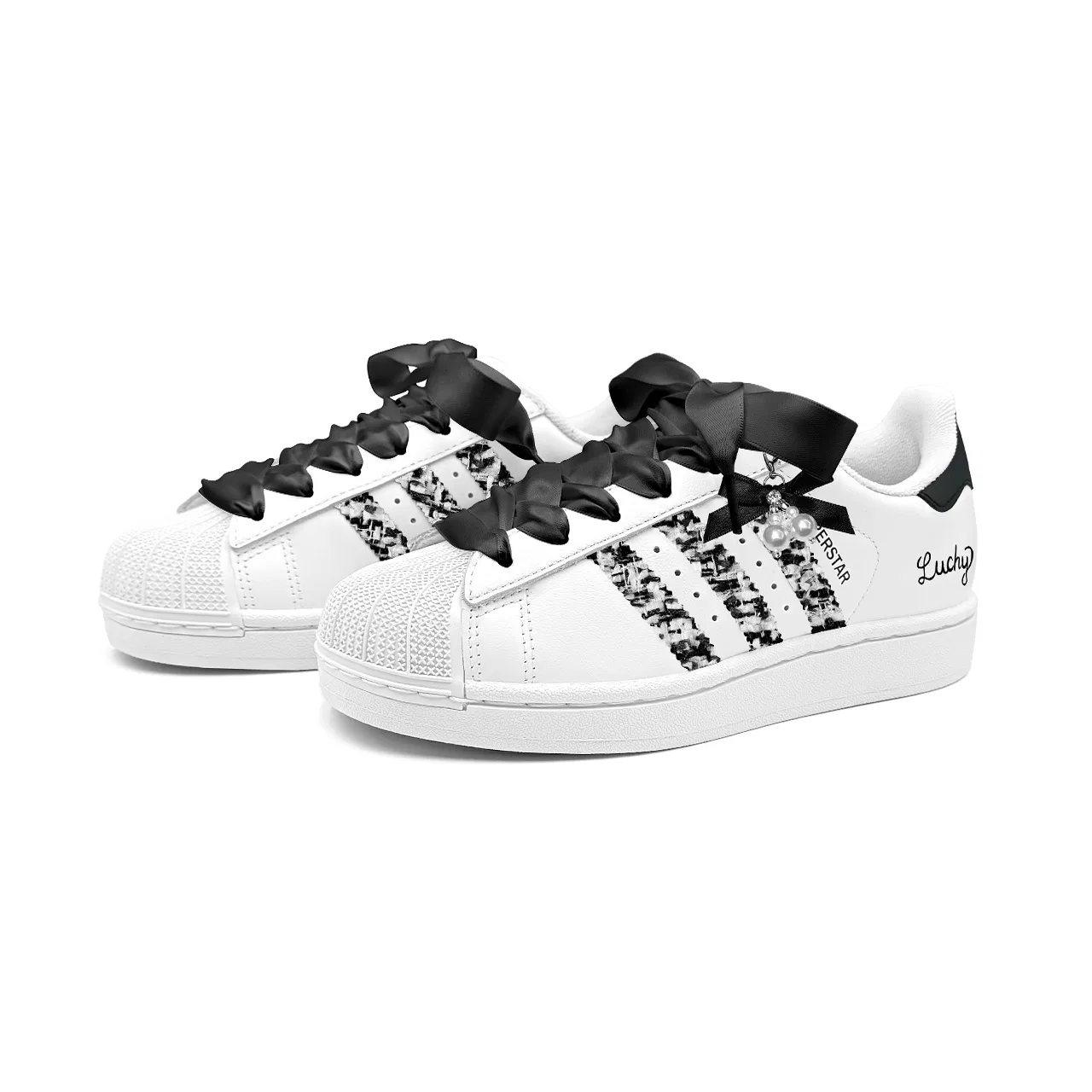 Детские кроссовки для скейтбординга с низким профилем Superstar 2 Adidas Originals, Black White — фото 4