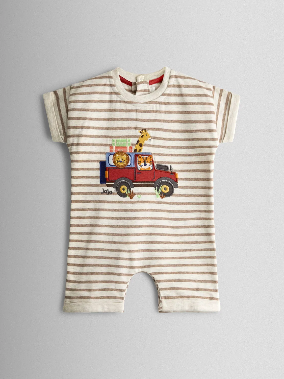 Ромпер с аппликацией сафари, JoJo Maman Bébе, Natural Safari
