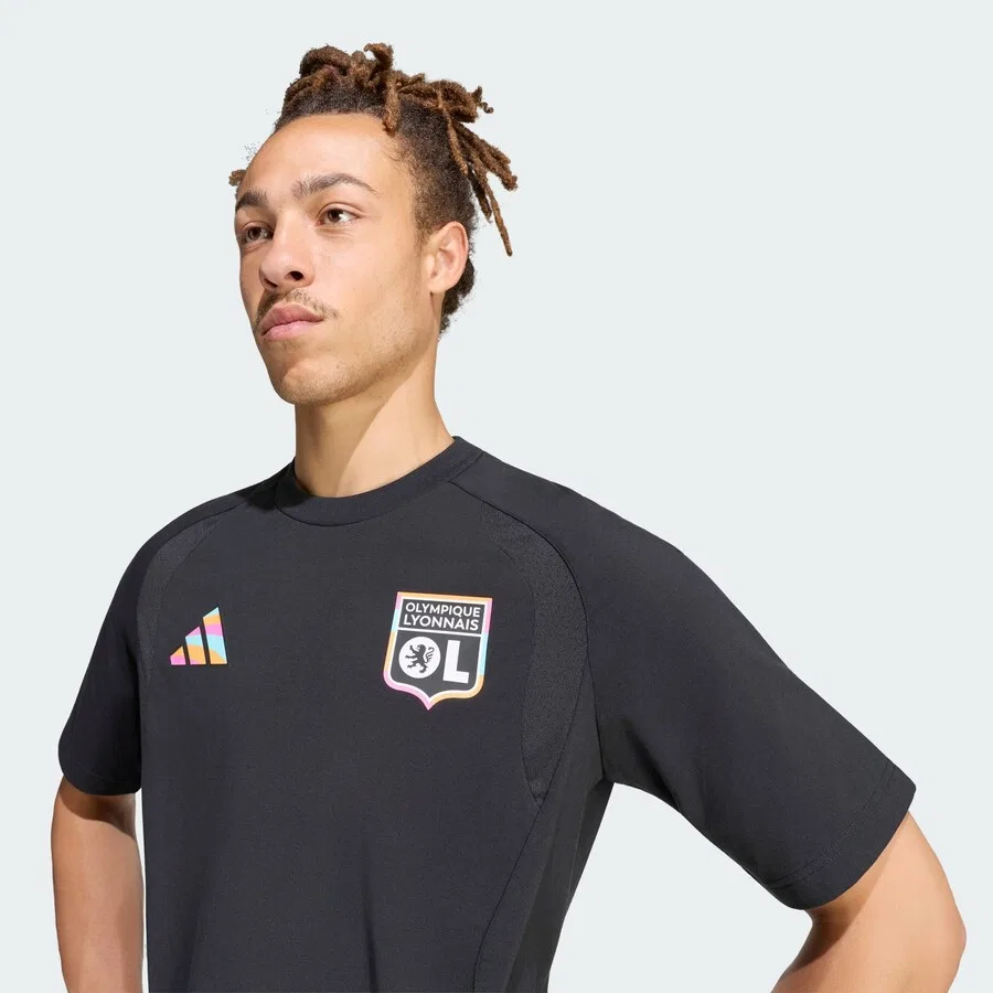 Черная футболка ADIDAS PERFORMANCE Performance Olympique Lyonnais Tiro — фото 3