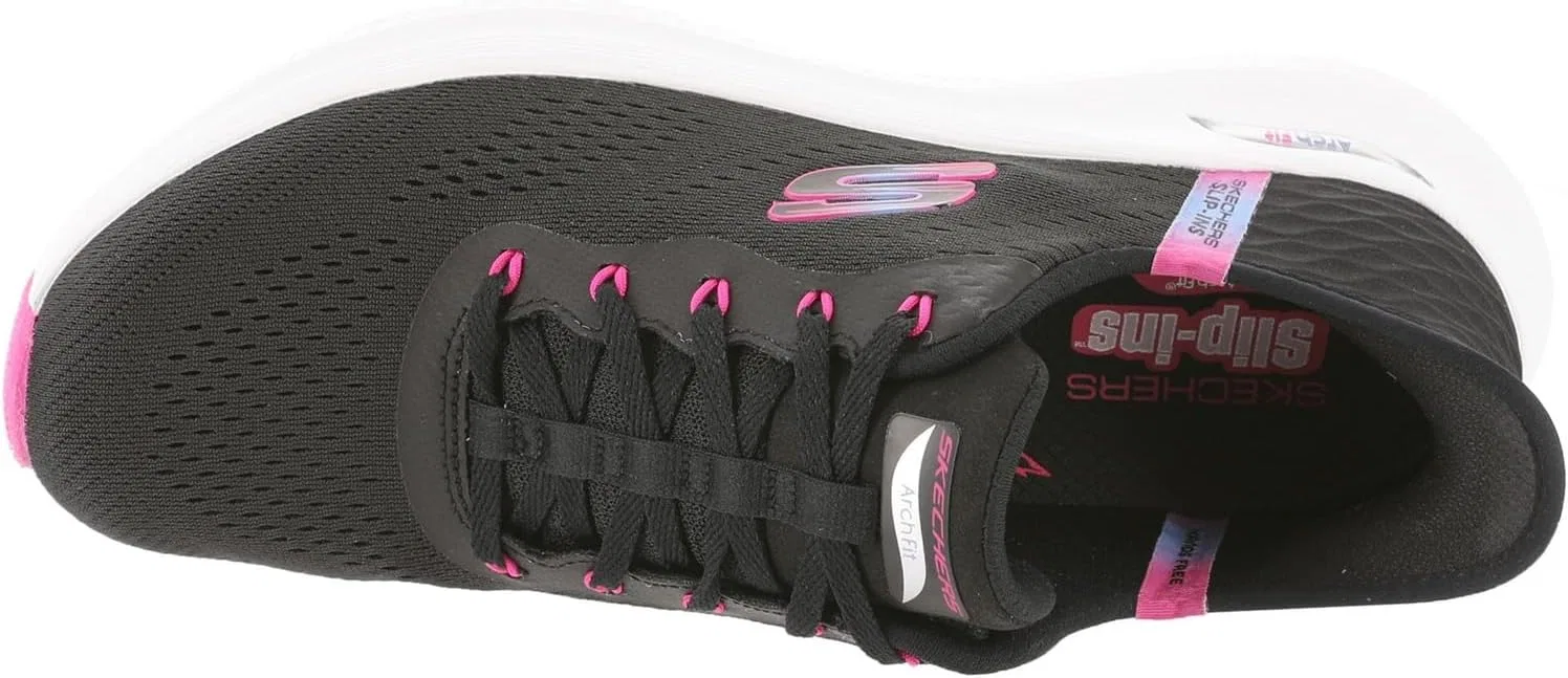 Женские кроссовки Skechers Arch Fit 2.0-Easy Chic без шнурков, Bkhp Black Hot Pink — фото 2