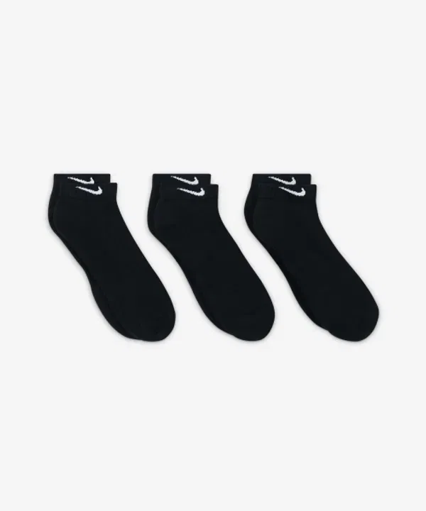 Носки повседневные, 3 пары, Nike, черный/белый — фото 3