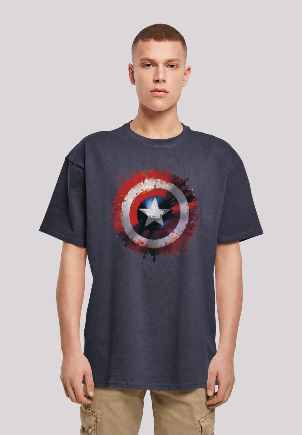 

Футболка с принтом MARVEL AVENGERS CAPTAIN AMERICA ART SHIELD F4NT4STIC, синий