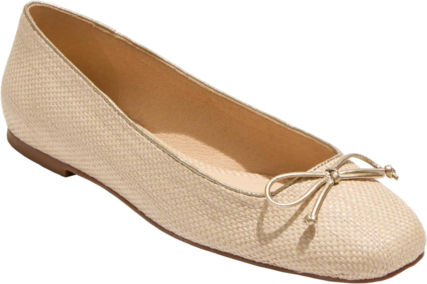 Туфли на плоской подошве Jack Rogers Kenlyn Ballet - Rattan, цвет Natural/Platinum