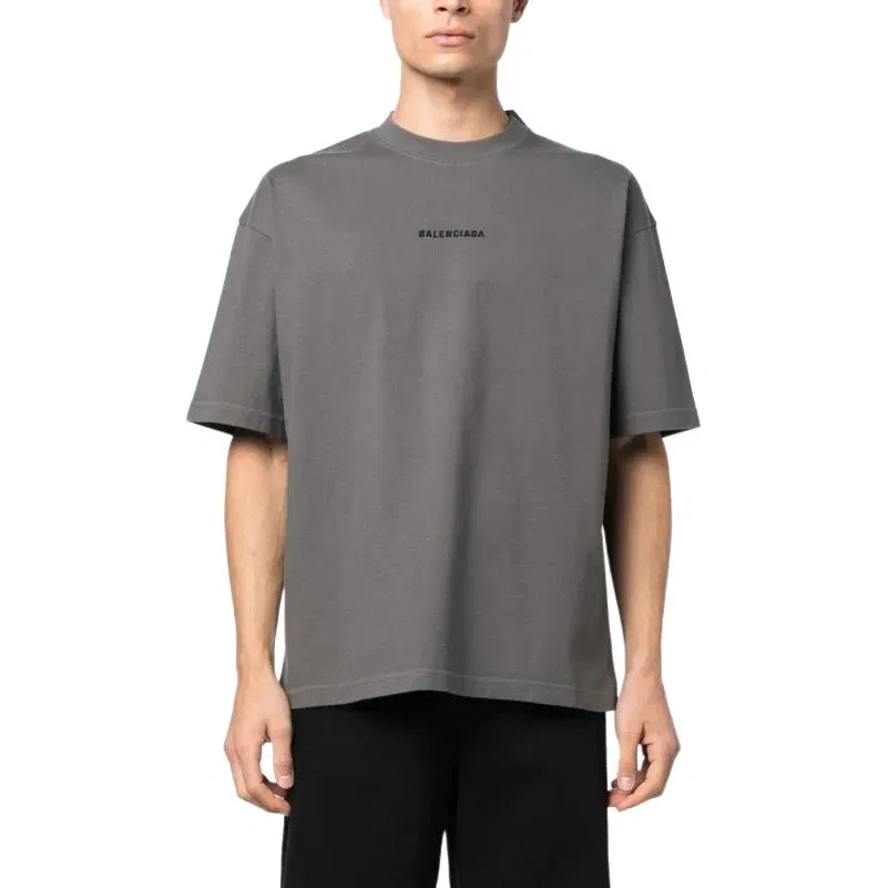 Мужская футболка Regular Fit Balenciaga, Faded Gray — фото 4