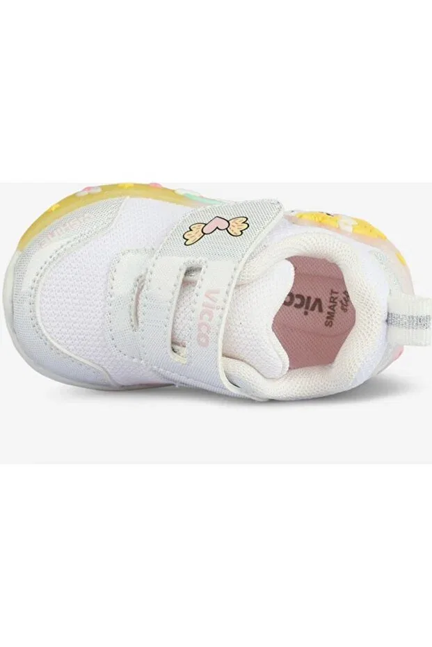Детские кроссовки для девочек светящиеся Vicco, White — фото 2