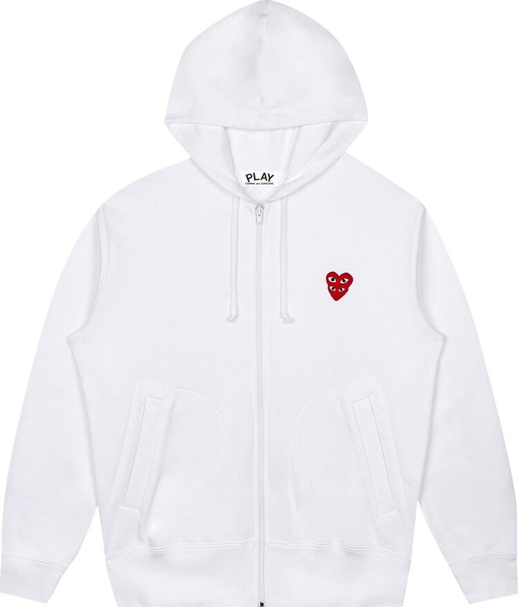 

Худи Comme des Garçons PLAY Zip Hoodie White, белый