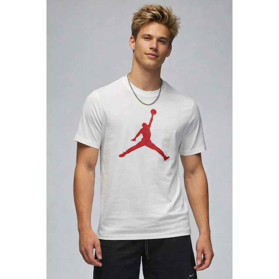 Футболка с коротким рукавом с графическим принтом Jordan Jumpman Nike, Бело-красный