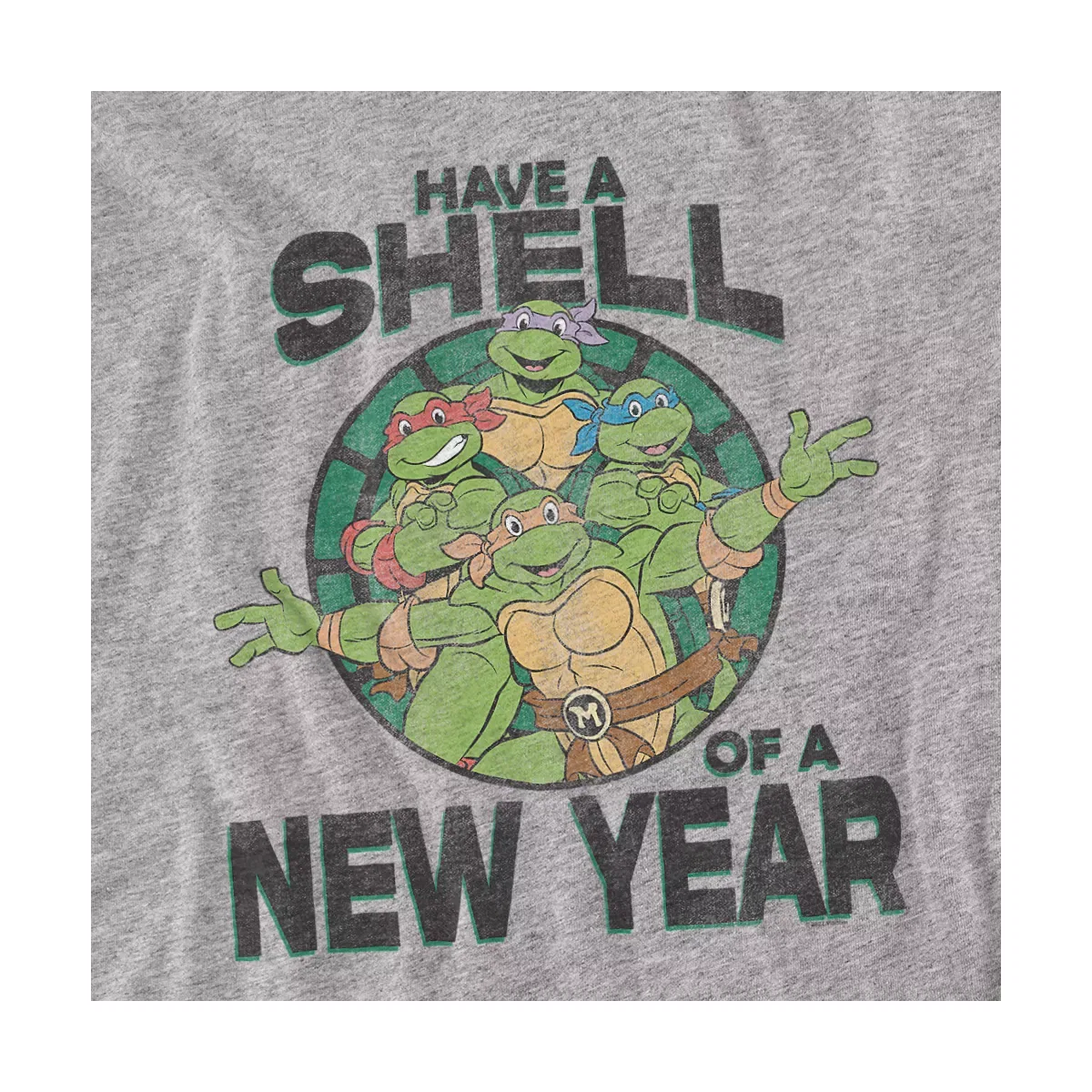 Детское боди с коротким рукавом Teenage Mutant Ninja Turtles Shell Of A New Year, Athletic Heather — фото 2