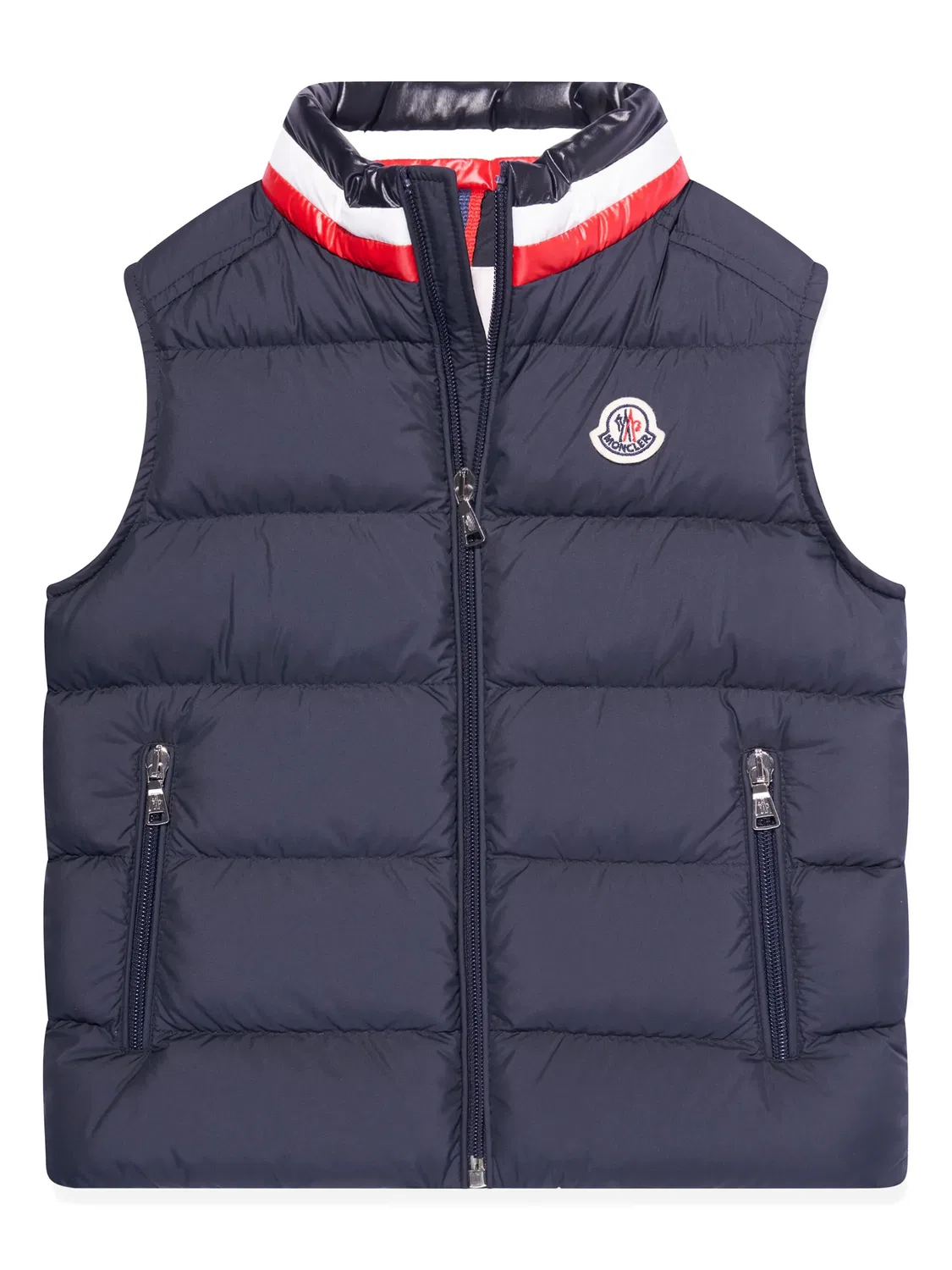 MONCLER GENIUS Жилет с логотипом в темно-синем цвете