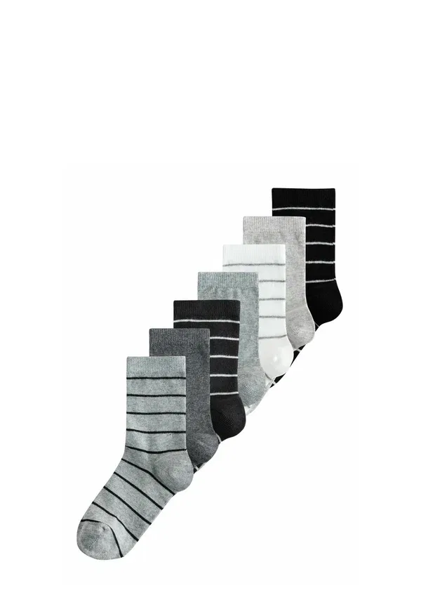 Носки комплект 7 пар Stripe 7 pack Next, Black/Grey, черный/серый