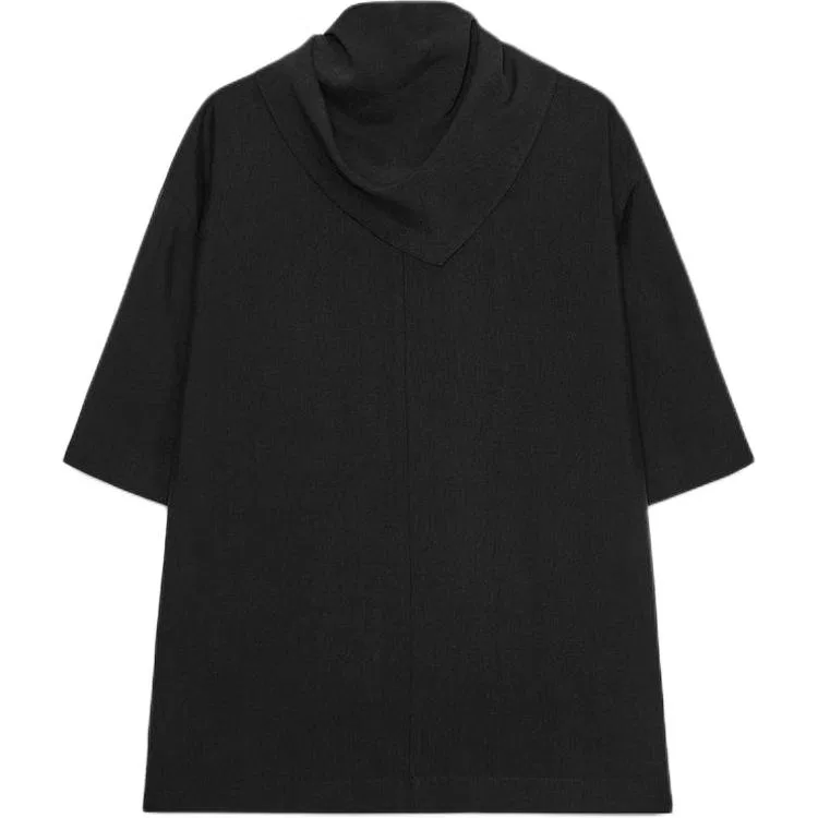 Женская рубашка с шарф-воротником Black ZARA, Черный — фото 3