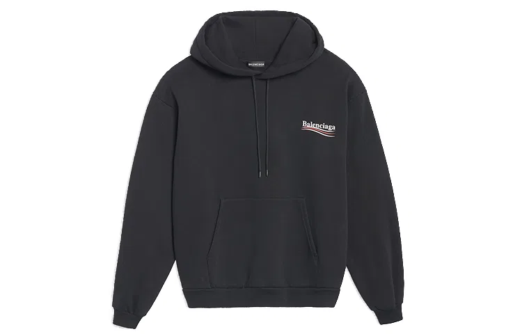 Худи с принтом Political Campaign Logo Balenciaga, Black