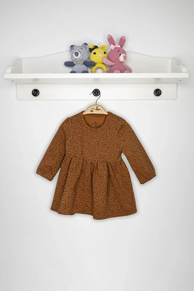 Детское платье для девочек с принтом Newborn Fashion Club, Cinnamon (Patterned)