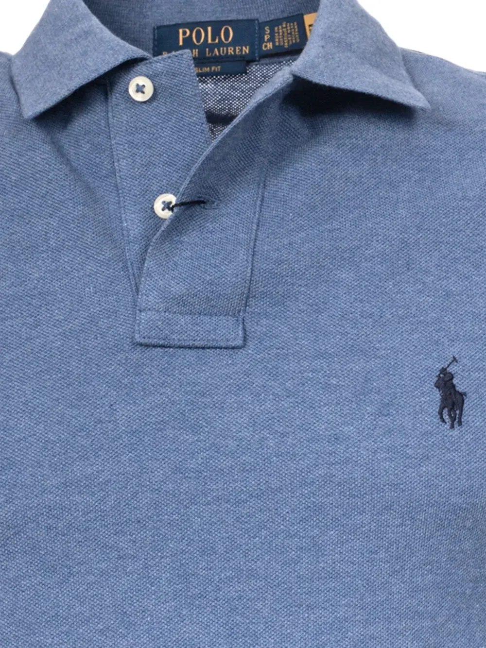 Поло с длинным рукавом и вышивкой Polo Ralph Lauren, синий — фото 3
