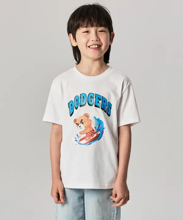 Футболка с графическим принтом, мегамедведь, LA, Mlb Kids, белый
