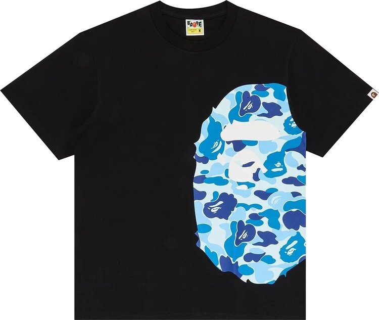 

Футболка BAPE ABC Camo Side Big Ape Head Tee 'Black', черный